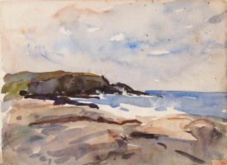 A Beach and Cliffs; The Sea off a Headland (on verso)