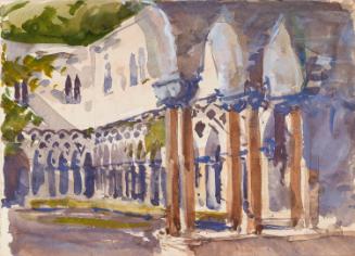 The Cloister of Paradise, Cathedral of Sant' Andrea, Amalfi, Italy; Clouds above Water (on verso)