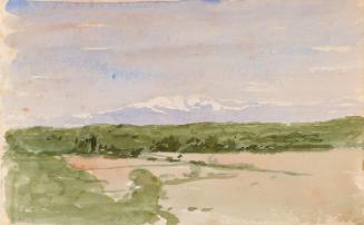Pyrenees Landscape; Clouds above the Shore (on verso)