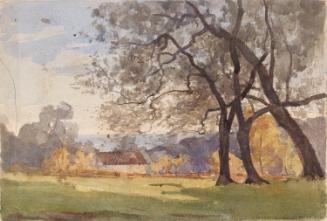 A Cottage among Trees; A River in a Valley (on verso)