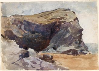 A Cliff; A Man on a Cliff Path (on verso)