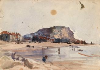 A Fishing Village; the same on verso