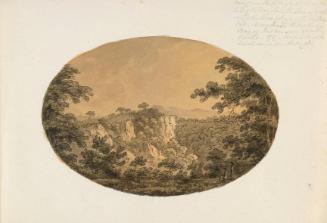 Lovers' Leap on the River Dargle, County Wicklow, with Bray Head beyond