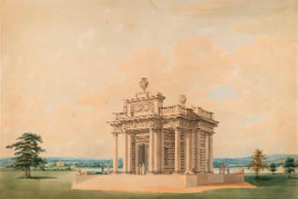 Lord Charlemont's Casino at Marino, Dublin, from the North in an Imaginary Park