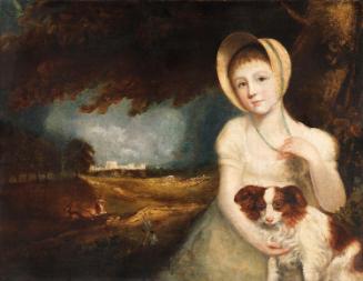 Portrait of a Child with a Dog