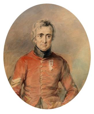 Sergeant James Graham (1791-1845), of the Coldstream Guards, when a Pensioner at the Royal Hospital, Kilmainham, Dublin