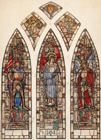 The Welcoming of a Slain Warrior by Soldier-Saints, Champions and Angels, Saint Bartholomew's Church, Parliament Buildings, Ottawa, Canada