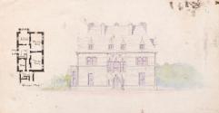 Ground Plan and Elevation of a House