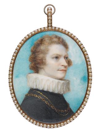 Self-Portrait in Elizabethan Costume; A Lock of His Hair (on verso)