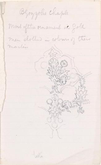 Blonzzollis Chapel, Floral Sketch