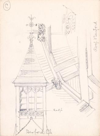 Besford Church, Tower and Detail of Roof