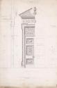 Elevation and Plan for Door and Frame, Library Doors