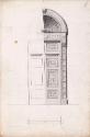 Elevation and Plan for Door and Frame, Doorway F'