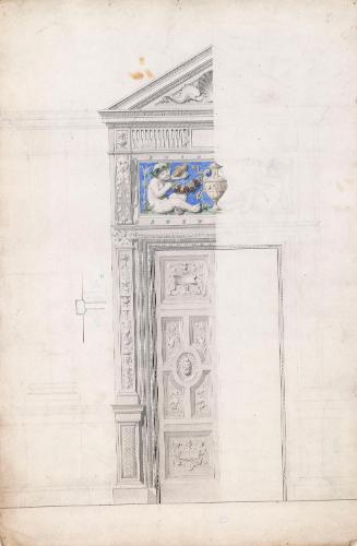 Elevation and Plan for Door and Frame, Doorway B