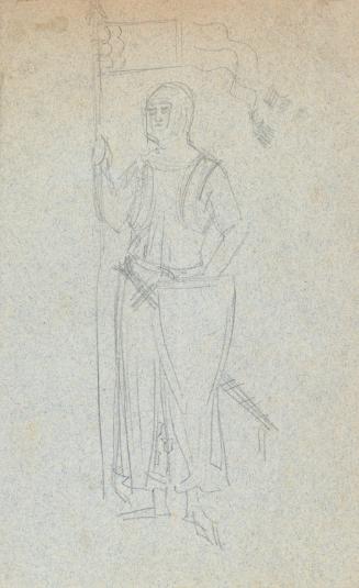 Knight on Guard with Flag