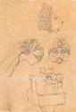 Lion-head and highly stylized Female Head