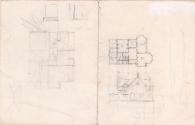 Elevation and Rough Ground Plan of a House