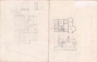 Elevation and Rough Ground Plan of a House