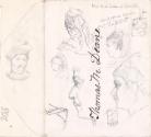 Studies of Female Heads in Medieval Head Dress