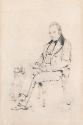 William Carleton (1798-1869), Author, with his Dog