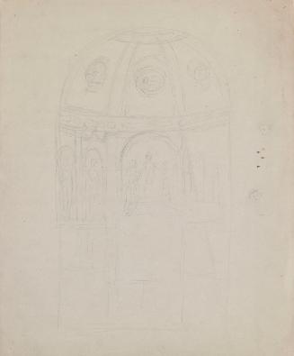 The Apse of a Church; Part of an Arcade (on verso)