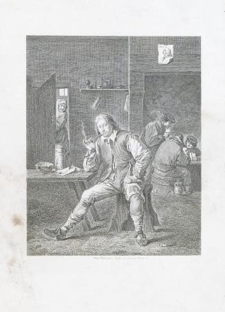 Smoker Seated at Table in Tavern