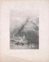 Thurnberg Castle, called 'The Mouse' and Welmich on the River Rhine, Germany