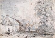 A Village Street; The Rough Draft of a Letter and a Woman (on verso)