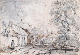 A Village Street; The Rough Draft of a Letter and a Woman (on verso)