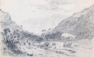 A Man on a Donkey in a Valley