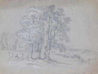 Cattle and a Herdsman beneath Trees