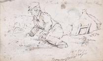 'Un Paysan' Seated on the Ground