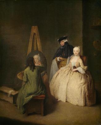 The Artist Painting a Lady's Portrait