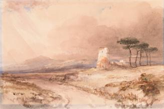 A Ruined Tower by a River