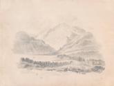 Glendalough Monastery, County Wicklow, from the Upper Lake