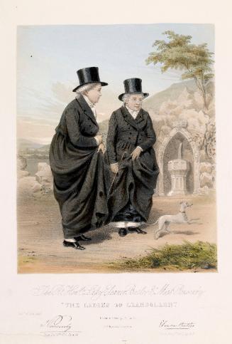 'The Ladies of Llangollen' - Lady Eleanor Charlotte Butler (1739-1829), daughter of 16th Earl of Ormonde, and Miss Sarah Ponsonby (1757-1831)