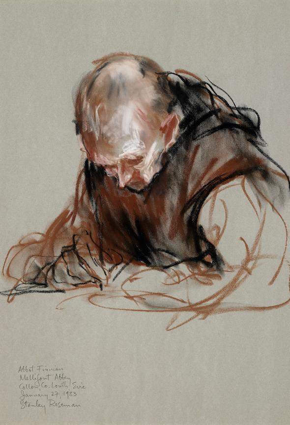 Abbot Finnian (b.1909), at his Desk