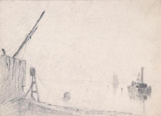 A Harbour Wall; A Donkey's Head (on verso)