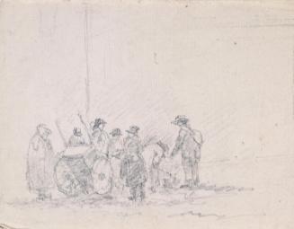 Figures around an Upended Cart