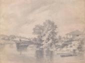 A Barge Leaving the Riverbank