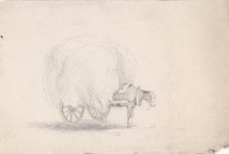 A Hay Cart; Geometric Studies (on verso)