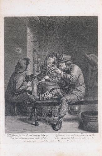 Peasants in a Tavern Smoking and Drinking