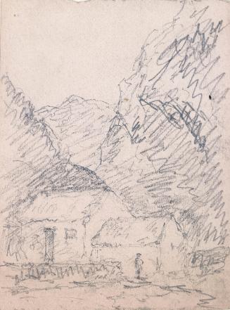 A Cottage below Cliffs