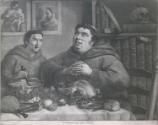 'Monachum no facit cucullus' - Francis Grose (1731-1791), Antiquary, Wit and Bon Viveur, with Theodosius Forrest (1729-1784), Lawyer, Artist and Writer, as Capuchin Monks Feasting at a Table