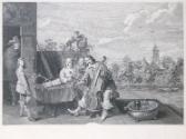 A Music Party out of Doors:The Artist and his Wife Anna, Son David and Others