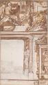 A Detail of the Sala dei Cento Giorni, Palazzo della Cencellaria, Rome, with inset Landscape