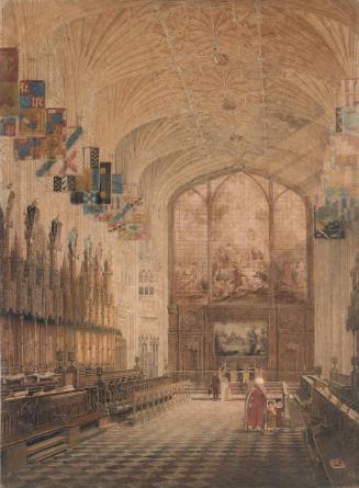 The Interior of Saint George's Chapel, Windsor, Berkshire (East window now altered)