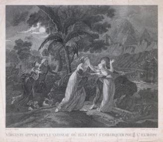 Virginie Apperçoit le Vaisseau ou Elle Doit s'Embarquer pour l'Europe