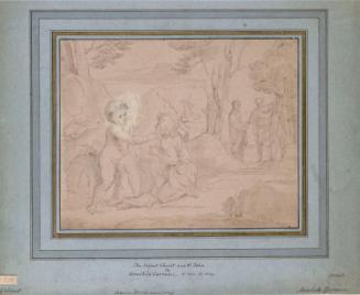 The Christ Child Embracing Saint John the Baptist, with the Virgin and Saint Joseph behind