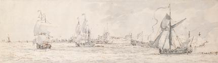 A Royal Yacht and Other Ships Off-Shore